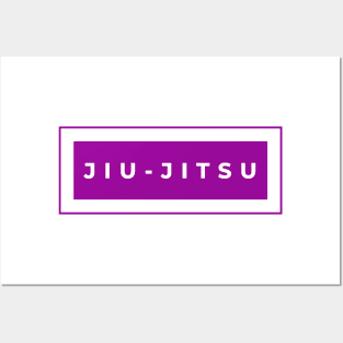 BJJ Jiu Jitsu Minimal Purple Posters and Art